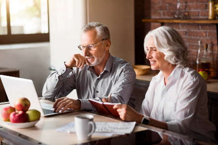 Older Couple on Laptop