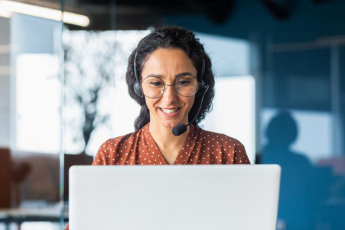 Woman working at computer