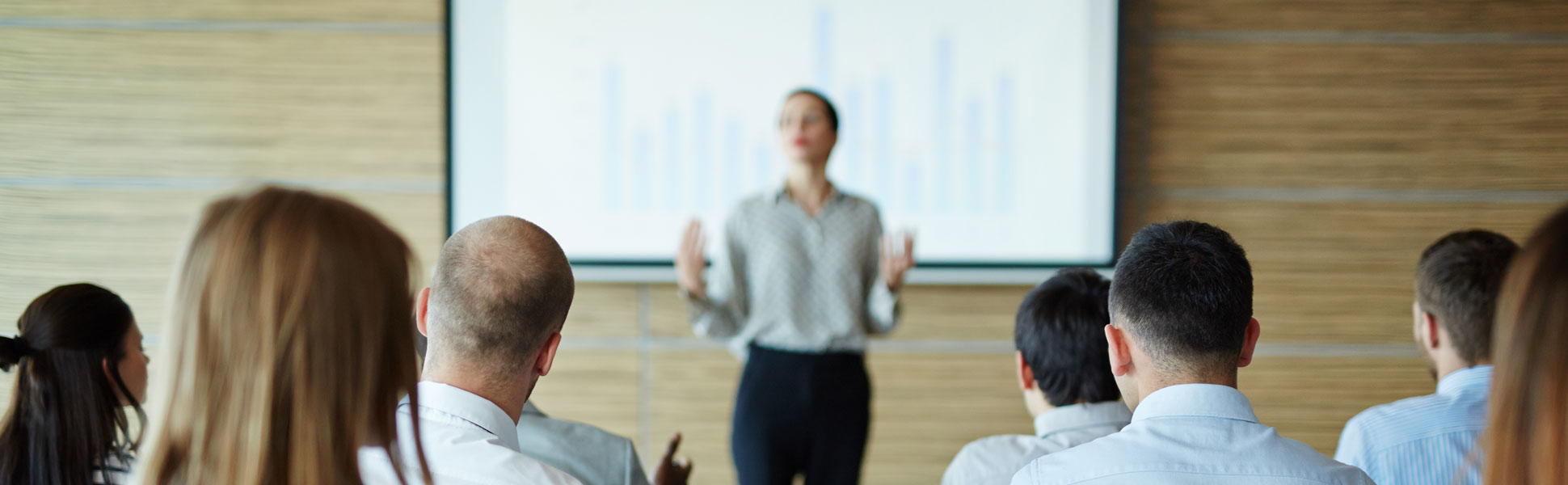 Woman Leading Conference