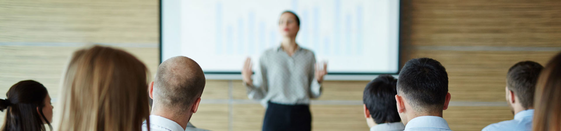 Woman Leading Conference