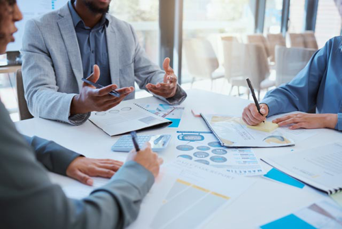 Meeting with papers