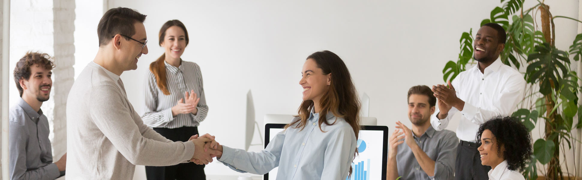 Coworkers Celebrating